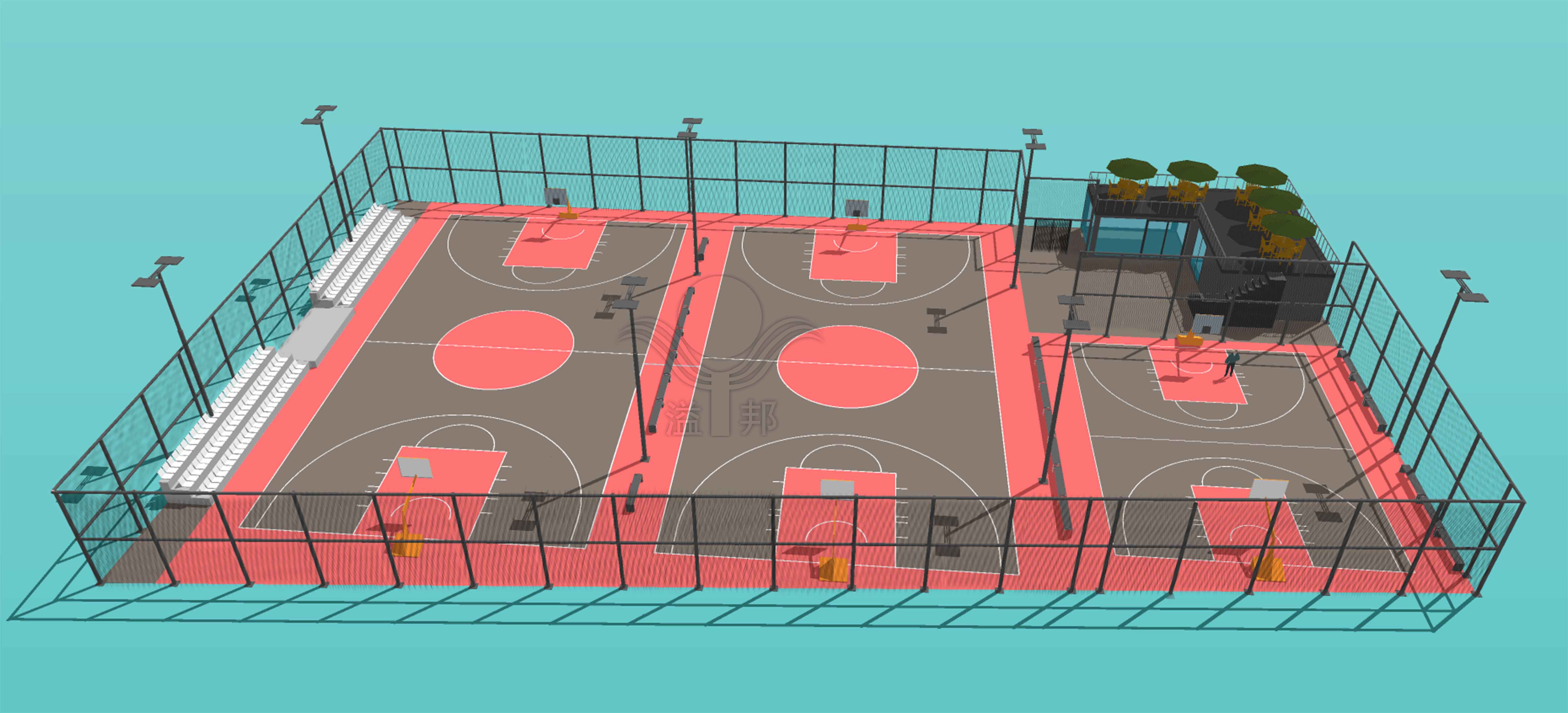 屋顶篮球场