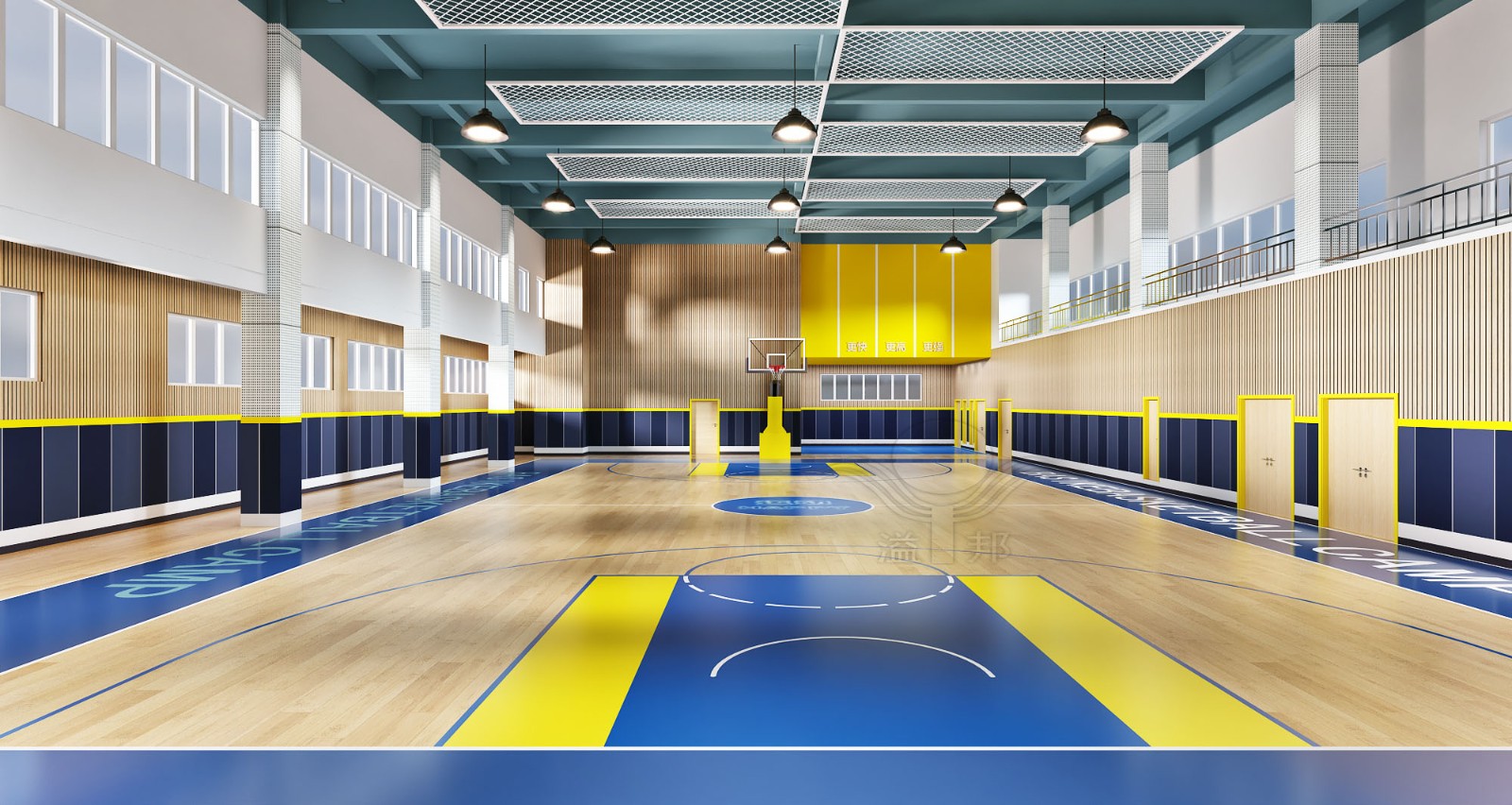 室内木地板篮球场